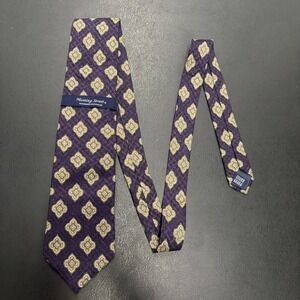 Meeting Street Men's Purple Dress‎ Tie NWT Geometric Preppy 100% Silk